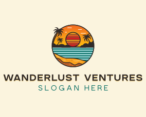 Beach Resort Travel logo design