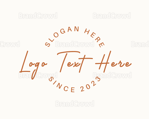 Fashion Script Badge Logo