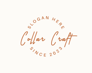 Fashion Script Badge logo design