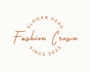 Fashion Script Badge logo design