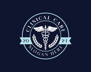 Medicine Caduceus Hospital logo design