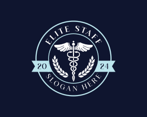 Medicine Caduceus Hospital logo design