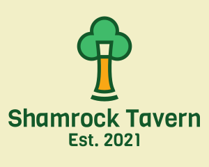 Shamrock Beer Glass  logo design