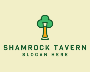 Shamrock Beer Glass  logo design