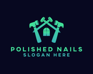 Hammer Nail House Construction logo design