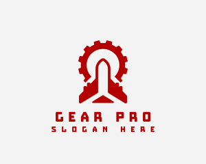 Gear - Airplane Gear Mechanic logo design