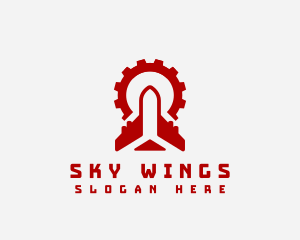 Airplane - Airplane Gear Mechanic logo design