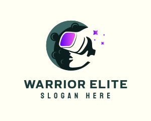 Virtual Reality - Moon Gaming Player logo design