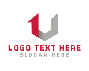 First - Technology Letter V & 1 logo design