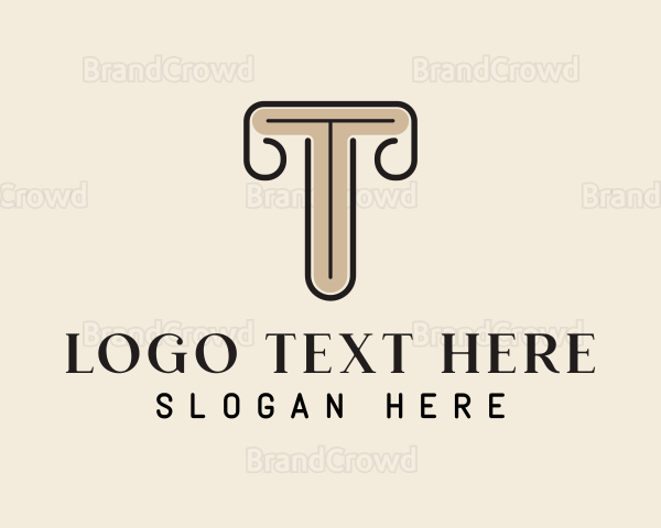 Simple Pillar Pedestal Logo