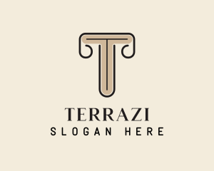 Simple Pillar Pedestal logo design