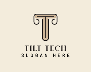 Simple Pillar Pedestal logo design