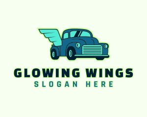 Pickup Truck Wings logo design