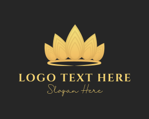 Pageant - Gold Opulent Crown logo design