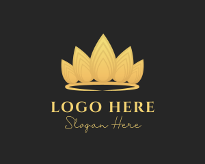 Pageant - Gold Opulent Crown logo design