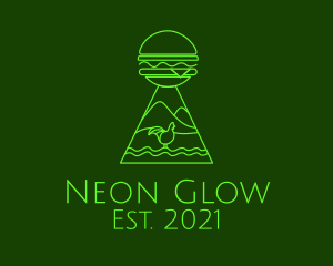 Neon - Neon Green Chicken Burger logo design