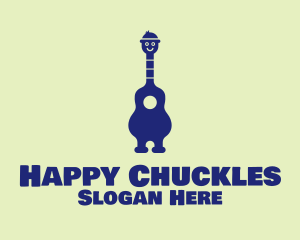 Happy Guitar Player logo design