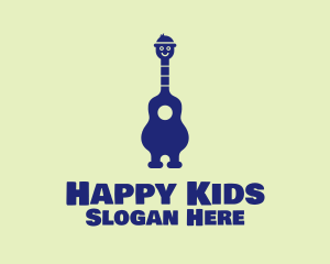 Happy Guitar Player logo design