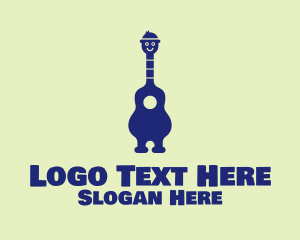 Perform - Happy Guitar Player logo design
