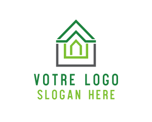 Roof House Building logo design