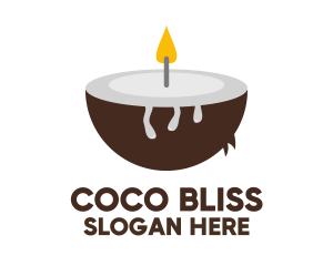 Coconut - Spa Coconut Candle logo design