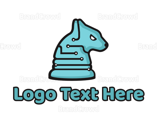 Electronic Tech Hound Animal Logo