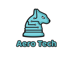 Electronic Tech Hound Animal logo design