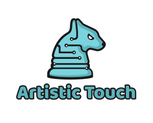 Electronic Tech Hound Animal logo design