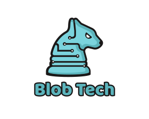 Electronic Tech Hound Animal logo design