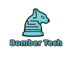 Electronic Tech Hound Animal logo design