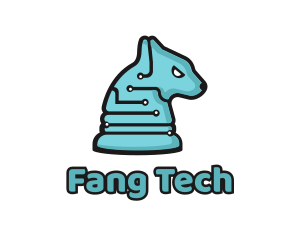 Electronic Tech Hound Animal logo design