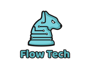 Electronic Tech Hound Animal logo design