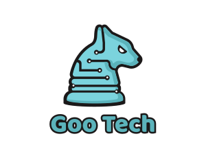 Electronic Tech Hound Animal logo design