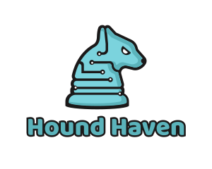 Hound - Electronic Tech Hound Animal logo design