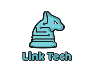 Electronic Tech Hound Animal logo design