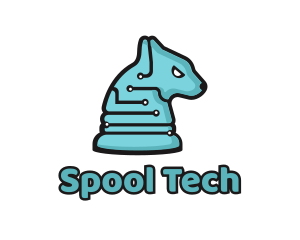 Electronic Tech Hound Animal logo design