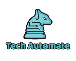 Electronic Tech Hound Animal logo design