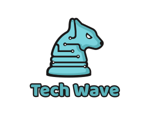 Electronic Tech Hound Animal logo design