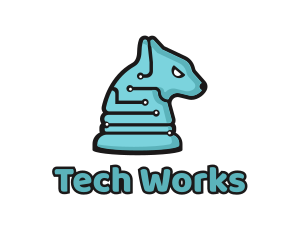 Electronic Tech Hound Animal logo design