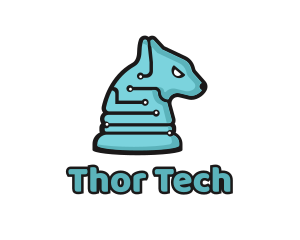 Electronic Tech Hound Animal logo design