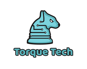 Electronic Tech Hound Animal logo design