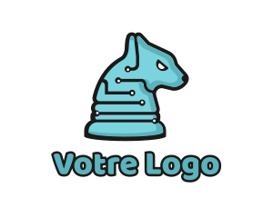 Development - Electronic Tech Hound Animal logo design