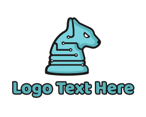 Electronic Tech Hound Animal Logo