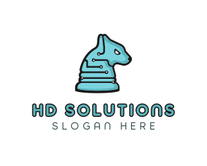 Electronic Tech Hound Animal logo design