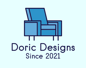 Blue Sofa Chair logo design