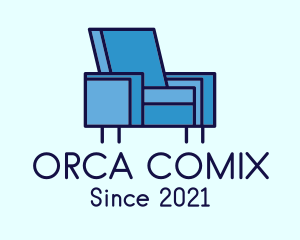 Furniture Shop - Blue Sofa Chair logo design