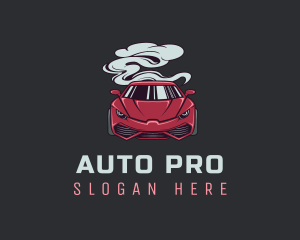 Red Sports Car Auto logo design