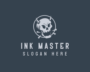 Tattoo Skull Streetwear logo design