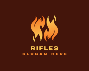 Grill Fire Flame Logo