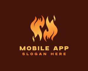 Heat - Grill Fire Flame logo design